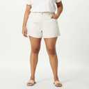 The Drop Women's Rowan Flared Denim Short (33, Ecru)