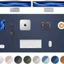 Extra Large Desk Mat - 63"x 17" Non-Slip Desk Pad for Office and Home - Ideal for Large Mouse Pad and Desk Mats on Top of Desks(Midnight Blue)