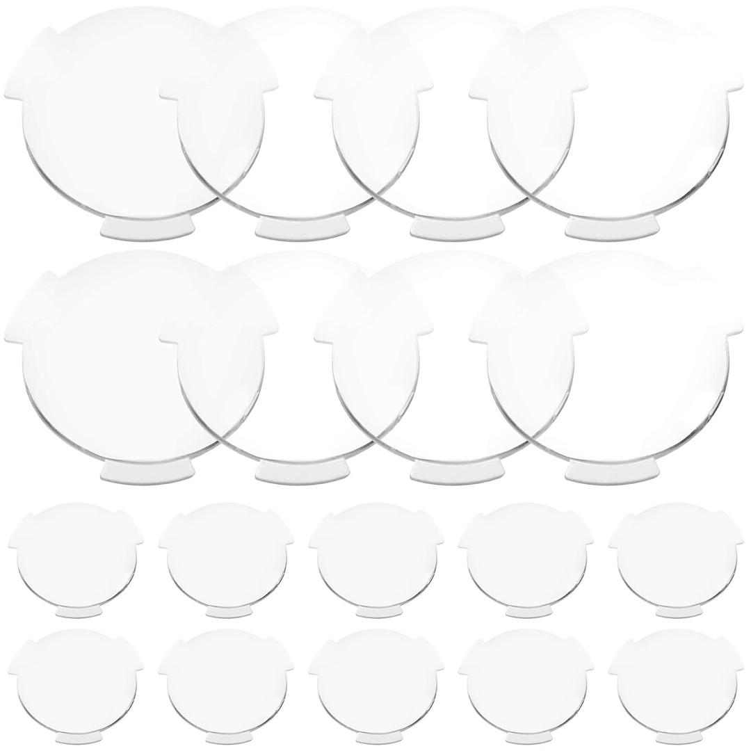 Biconvex VR Lenses, 20 Pack 25mm x 45mm Focal Length Double Convex Lens, Flanged Winged Design for DIY Virtual Reality Viewers, STEM Physics Science Projects, Clear Acrylic