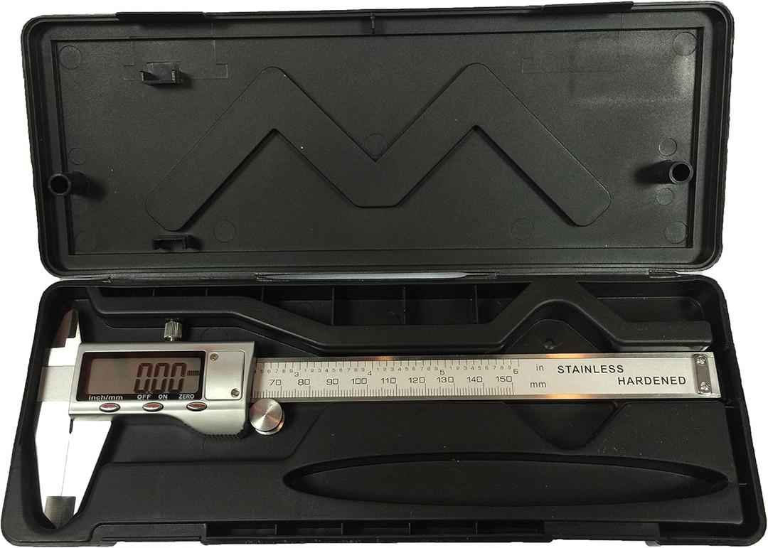 Digital Caliper, Caliper Measuring Tool with Stainless Steel, Electronic Micrometer Caliper with Large LCD Screen, Auto-Off Feature, Inch and Millimeter Conversion