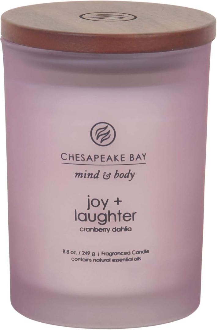 Chesapeake Bay Candle Scented Candle Joy + Laughter (Cranberry Dahlia) Medium Home Dcor