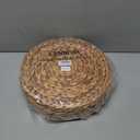 CENBOSS Woven Placemats (13.5" Set of 8, Brown Wash) Round Placemat, Wicker Place mats, Rattan Place mat, Plate Chargers (13.5 inch)