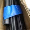 Double Track Curtain Rod, Wall Mount, Black, 10.2ft
