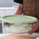 6.8QT Large Glass Mixing Bowl for Sourdough Bread, Baking, Salad & Meal Prep