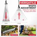TABOR TOOLS Adjustable Metal Rake - Collapsible & Telescopic - Garden, Yard, & Lawn - Ideal for Leaves, Shrubs & Small Areas. J16A