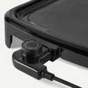 Amazon Basics Electric Griddle with Nonstick Ceramic Coating, Flat Grill for Pancake, 10 x 20 inches, Black