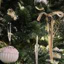 SIMISI RIBBON 24 Pcs Khaki Velvet Christmas Tree Bows Door Garland Decor Vintage Wreath Bow (3/8'' Wide, 5 * 7 inch)