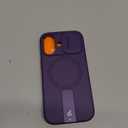 SURITCH for iPhone 17 Case with Camera Control Cover, Camera Slide Cover and Adjustable Kickstand, Compatible with MagSafe, Shockproof Bumper Protective Cases 6.3 Inch, Dark Purple