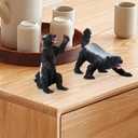Honey Badger Figurines 3PCS Wild Animal Figures Model Cake Topper Decoration Toys Set Collection for Kids 5 6 7 8 Years Old