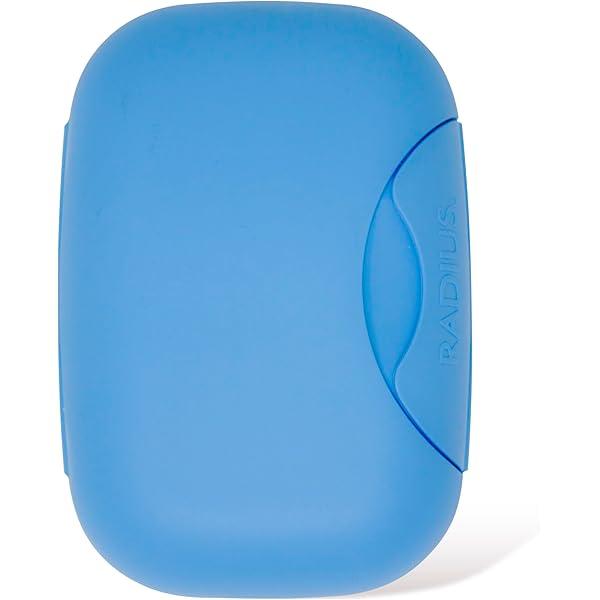 RADIUS Soap Travel Case, BPA-Free Recycled Plastic, Leakproof, Portable for Bathroom, Gym, Home, Camping - Pastel Blue