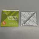 Rabenda 12 Pcs Rug Tape, Non Slip Rug Pads Grippers for Hardwood Floors and Tiles, Reusable Carpet Tape for Area Rugs, Double-Sided Adhesive Rug Stickers Keep Corners Flat (Black)