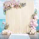 10ft x 10ft Champagne Backdrop Curtain for Baby Shower Wrinkle Free Backdrop Drapes Panels for Parties Wedding Bridal Shower Birthday Photo Photography Polyester Fabric Background Decoration (10FTx10FT (W5'xH10', 2 Panels))