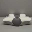 Cervical Pillow for Neck Pain Relief - Ergonomic Pillow for Sleeping Side Sleeper Pillow for Adults, Contour Neck Pillow Cooling Memory Foam Pillows, Orthopedic Bed Pillow for Back Stomach Sleepers (White + Grey)