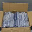 24 Pack Plastic Champagne Flutes Vintage Light Blue Goblet Champagne Glasses Unbreakable Wedding Toasting Glasses Diamond Wine Glasses Crystal Wine Cups Clear Drinking Glasses 5.5 OZ for Bridal Shower