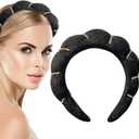 Towel Headband - Skincare Head Bands - Terry Cloth Makeup Padded Hairband for Washing Face Makeup Removal Yoga Shower Skincare, Head Wraps Hair Accessory