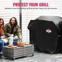 Grillman Heavy Duty BBQ Grill Cover for Outdoor Grill, 72 Inch Waterproof, Weather Resistant, UV & Fade Resistant with Adjustable Straps Gas Grill Cover for Weber, Genesis, Charbroil, etc. Black