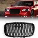 Front Grille Assembly Compatible with Chrysler 300C SRT 2015 2016 2017 2018 2019 2020 2021 2022 Replacement Front Bumper Grill 5SW18DX8AD CH1200393
