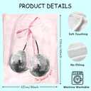 Preppy Pink Cherry Bow Throw Blanket, Retro Disco Ball Soft Fluffy Blanket, Coquette Pink Christmas Blanket Gift for Women Girls Couch Sofa Bedroom Room, 50x60 Inches