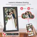 64GB 15.6" Frameo Digital Picture Frame WiFi, Large Electronic Photo Frames 1920 x 1080 IPS FHD Touch Screen, Send Photos from Your Phone from Anywhere, Best Gifts for Parents and Grandparents