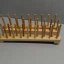 Bamboo Dish Rack - Expandable Plate Rack & Dish Drying Rack for Kitchen Cabinet Storage, Adjustable Multi-Functional Design Organizer for Plates, Bowls, Cups, Pots, Cutting Boards (Natural Bamboo)