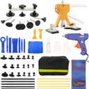 Car Dent Puller Kit, 52 Pcs Dent Remover Tool for Car, Adjustable Bridge Puller And Golden Lifter, Dent Repair Kit Suitable for Hail Damage Large And Small Dent