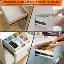 18 inch Drawer Slides 4 Pairs (8pcs) 3 fold Full Extension Side Mount Cabinet Drawer Glides 18" Black Cabinet Rails for Dresser, Cabinet, Kitchen,Trash Can, Wardrobe 100 LB Capacity