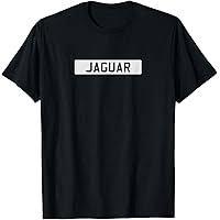 British Classic Sports Car Jaguar White Registration Plate TShirt Size 2XL