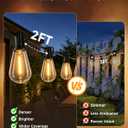 Outdoor String Lights 110FT(100+10) Waterproof, 50 LED S14 Shatterproof Edison Bulbs, 2FT Spacing, Extension Cord, Connectable Plug in Hanging Patio Lights for Outside, Backyard, Warm White