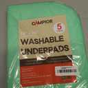Washable Underpads Medium 18" x24" (Pack of 5) - Reusable Waterproof Bed Pad for Babies and Kids Extra Heavy Absorbent Bedwetting Protection Soft Machine Washable, Green