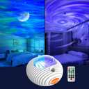 ELITUN Star Projector, Dual Effect Night Light Aurora and Moon Galaxy Projector for Bedroom, 14 Colors and White Noise Projector Light, Timer & Remote Control for Kids, Adults, Room Decor, Party