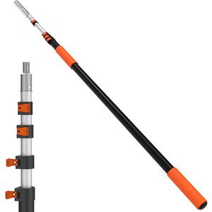 LAANPOLE Telescopic Pool Pole, 16ft Heavy Duty Swimming Pool Pole, Adjustable Pool Cleaning Pole for Skimmer Nets, Vacuum Heads and Brushes