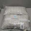 Martha Stewart Vineyard Vines Indoor Outdoor Decorative Lumbar Pillow 2-Pack Set, UV Fade Resistant, Water Repellent, Printed Garden Design, Warm Grey, 11"x18"