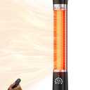 Patio Heater for Outdoor Use, Infrared Electric Outdoor Heater, 1500W Instant Heating, 60-Degree Oscillation, 9 Heat Levels, 9H Timer, Remote, for Garage, Backyard, Large Room, Indoor, 32.2”, Jet