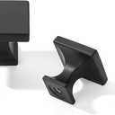 Khtumeware Matte Black Cabinet Knobs 6 Pack Flat Black Drawer Square Knobs for Cabinets and Drawers Cabinet Hardware Kitchen Cabinet Knobs