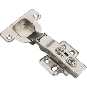 40mm Cup Full Overlay Soft Close Cabinet Hinges for Thick Door Full Overlay Concealed Cabinet Hinges with Screws Nickel Finish 2 Pcs
