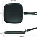 10 Inch Square Griddle Pan, Nonstick Grill Pan for Cooking Eggs, Omelettes, and More, Griddle Cookware, PFOA Free