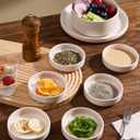 famiware Star Soy Sauce Dish Ceramic Dipping Bowls Set of 6, 4 oz Individual Dip Sauce Cups/Bowls/Dishes/Plates, Small Serving Bowl for Side Dishes, Dessert, Ice Cream, Sushi - Matte White