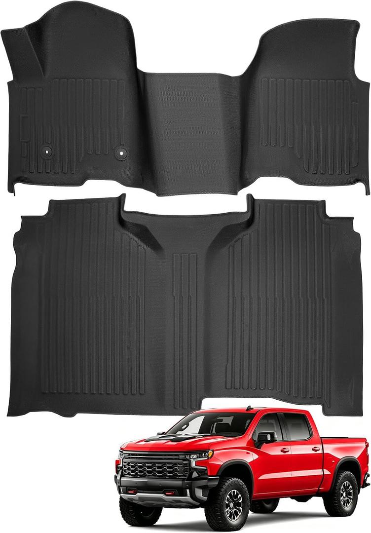 Floor Mats for Chevy Silverado & GMC Sierra 2019-2026 Crew Cab Accessories