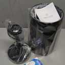 Yarra-Decor Bedside Lamp with USB Port - Touch Control Table Lamp for Bedroom 3 Way Dimmable Nightstand Lamp with Round Black Fabric Shade for Living Room, Dorm, Home Office (LED Bulb Included)