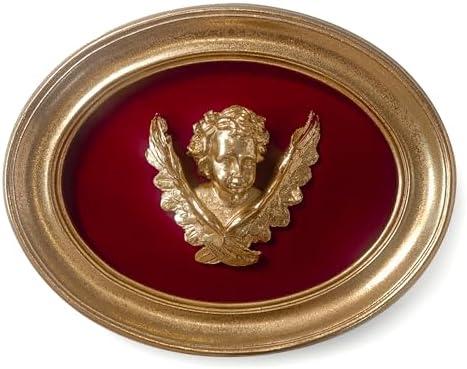 97 Decor Bronze Vintage Wall Sculpture - Gold Vintage Wall Decor For Hallway, Moody Antique Art Victorian Statue, Unique Angel Cherub Decorations For Home Living Room Bedroom Kitchen