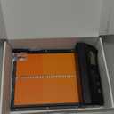 Automatic Chicken Coop Door, Aluminum Automatic Chicken Door with Anti-Pinch Feature, Timer and LCD Display (Black-Orange)