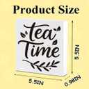 Funny Desk Shelf Decor, Tea Time Wood Sign | Tea Time Sign, Funny Shelf Sign, Home Office Decor, Wood Sign