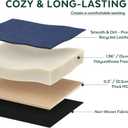 Ottoman with Storage, Rectangular Storage Ottoman, Linen Ottomans with Legs for Living Room Bedroom Dorm, 23.6" D x 17.7" W x 19.9" H, Blue