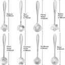 Maitys 16 Pieces Stainless Steel Flower Coffee Spoon Dessert Sugar Ice Cream Stirring Tea Spoon Set for Tableware Kitchen, Cafe or Bar(Silvery)