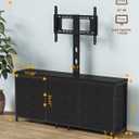 TV Stand with Mount for 32/55/65/75/85 inch TVs, Entertainment Center with 9 Fabric Drawers Dresser Storage, Height Adjustable Media Console
