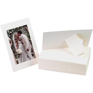 JMUQ 50 Pack Paper Picture Frames 4x6, White Picture Frames Cardboard Pictures Frame with Easel, Bulk Paper Pictures Frame for Wedding, Graduation, DIY Classroom Crafts