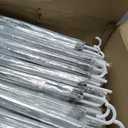 Reginary 100 Pack Clear Wedding Umbrellas Bulk Transparent Auto Open Stick Windproof Waterproof Large Canopy Umbrella with White European J Hook Handle for Wedding Bride Groom Photography Golf