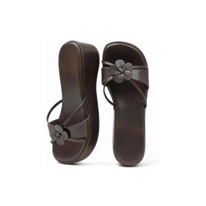 ICON wedge sandals, 9, Dark Brown 