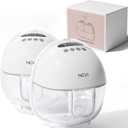 NCVI Breast Pump Hands Free 8131, Wearable Breastfeeding Pump with 4 Modes & 9 Levels, Portable Electric Milk Pump with Smart Display, Low Noise, Cordless & Discreet, 19,21,24 mm Flanges, 2 Pack White