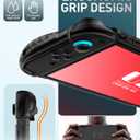 i-Blason for Nintendo Switch 2 Case 2025, Durable Slim Matte Clear Anti-Fingerprint Protective Hard Case with Dockable Comfortable TPU Grip Compatible with Controller & Docking Station - Black